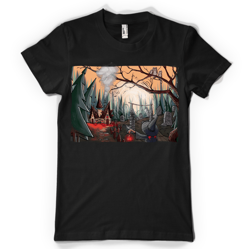 Halloween night t shirt designs for merch teespring and printful