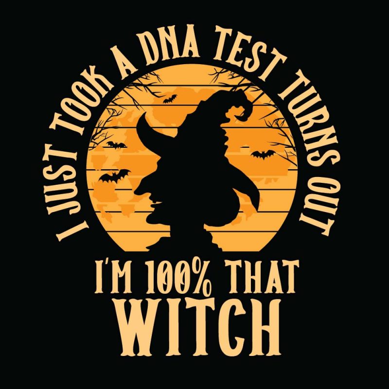 I’m 100% Witch Halloween T-shirt Design, Printables, Vector, Instant download t shirt designs for printful
