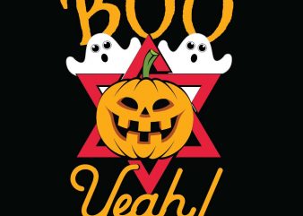 Boo yeah Halloween T-shirt Design, Printables, Vector, Instant download