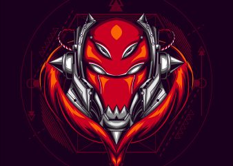 RED JACK tshirt design vector