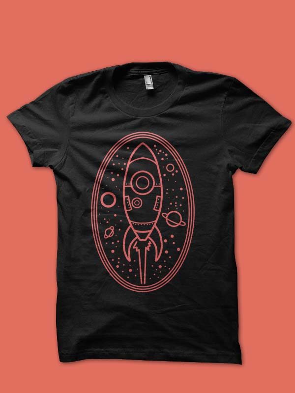 rocket vector t-shirt design t shirt designs for merch teespring and printful