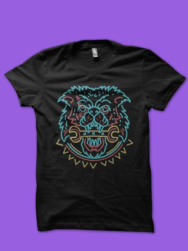 mad dog vector t-shirt design buy t shirt design