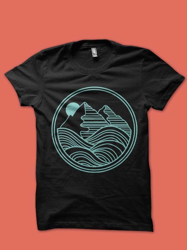 mountain vector t-shirt design vector t shirt design