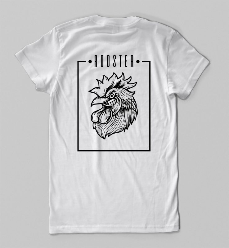 Rooster t-shirt design t shirt designs for teespring