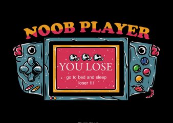 noob player vector t-shirt design