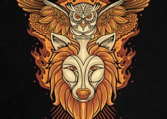 Download Owl And Wolf T Shirt Design To Buy Buy T Shirt Designs