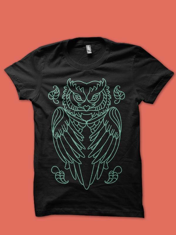 owl monoline tshirt design t shirt designs for teespring