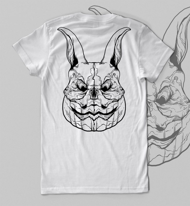 rabbit Halloween t-shirt design t shirt design png