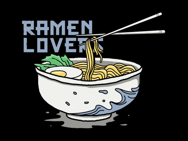 Ramen lovers t shirt design for download