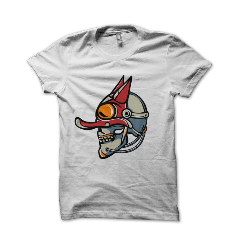 skull robot t shirt designs for teespring