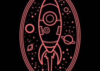 rocket vector t-shirt design