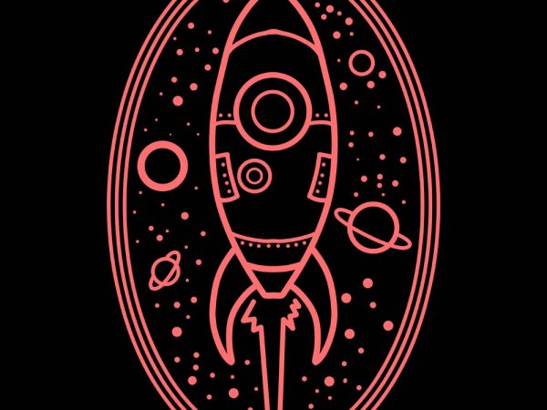 Rocket vector t-shirt design
