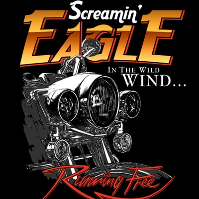 Screamin’ eagle graphic t-shirt design