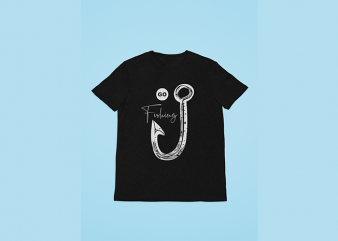 Go Fishing Art t shirt design for purchase