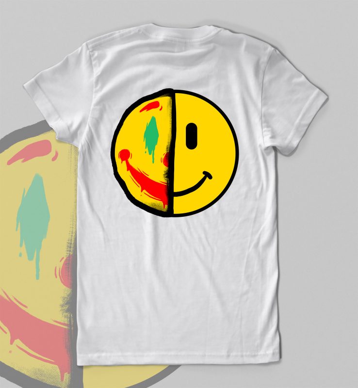 smiley x joker 2019 t-shirt design t shirt designs for printful
