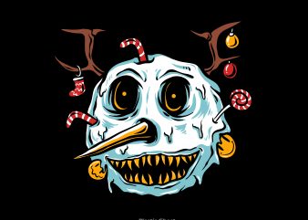 snowman terror vector t shirt design artwork