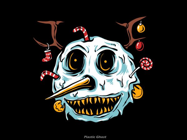 Snowman terror vector t shirt design artwork