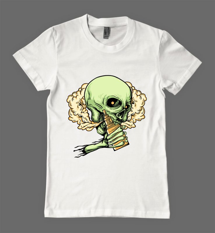 Smoke skull t-shirt design t shirt designs for sale