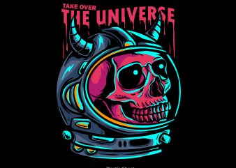 Take Over The Universe vector t-shirt design for commercial use