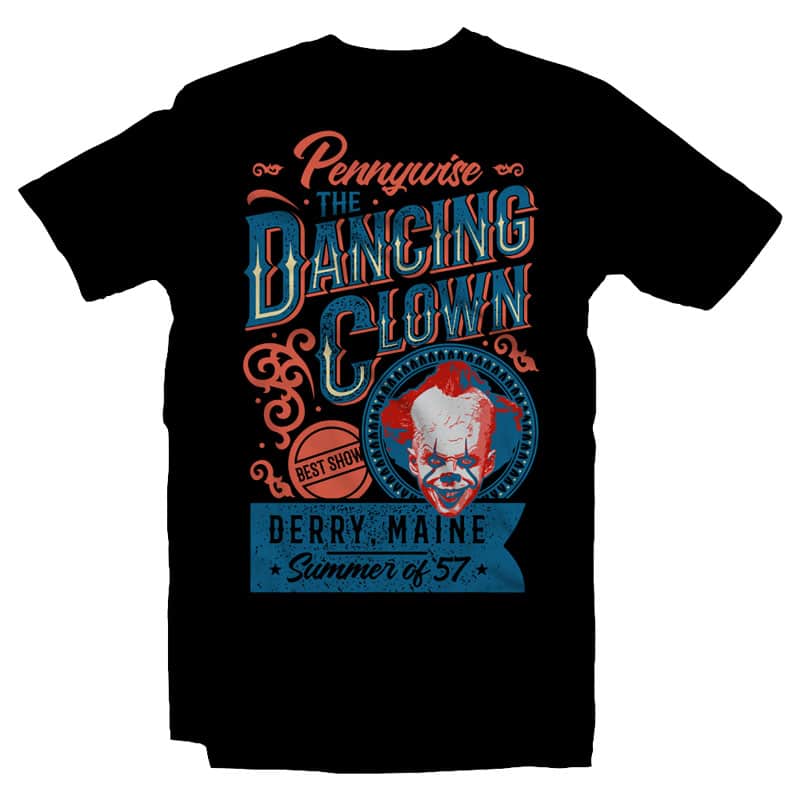 the dancing clown t shirt designs for sale
