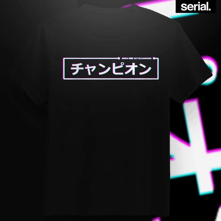 ⚫️ 🇸​🇺​🇵​🇷​🇪​🇲​🇪​ 🇨​🇭​🇦​🇲​🇵​🇮​🇴​🇳​ ⚫️ Japanese Streetwear T-Shirt Design