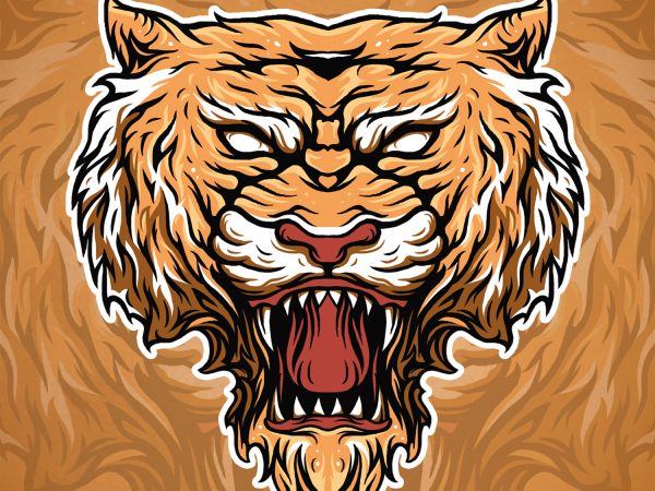 Tiger commercial use t-shirt design