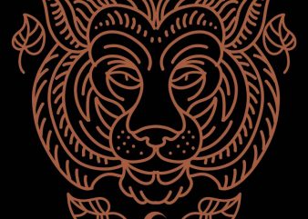 tiger vector t-shirt design