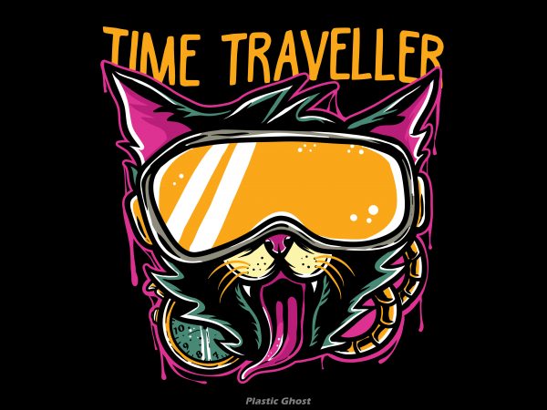 Time traveller commercial use t-shirt design