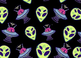 Alien full print vector t-shirt design , graphics design