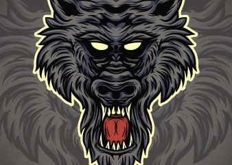 wolf print ready shirt design