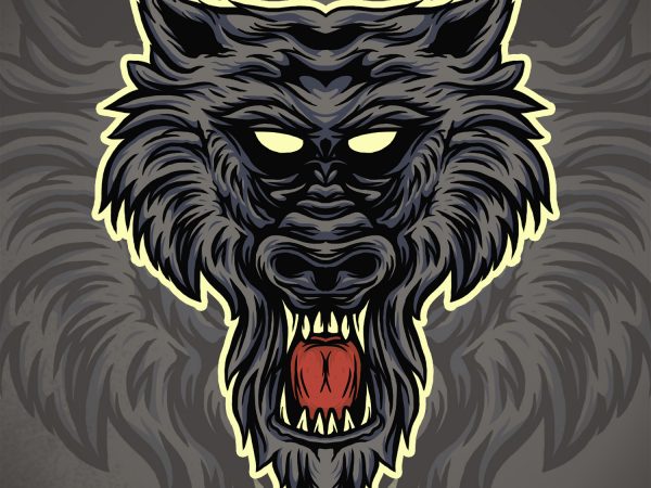 Wolf print ready shirt design Wolf print ready shirt design