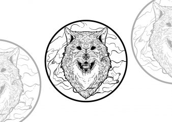 Black Wolf t-shirt design