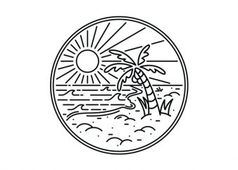 Beach Line t shirt design for sale