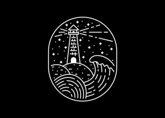Lighthouse vector t shirt design artwork