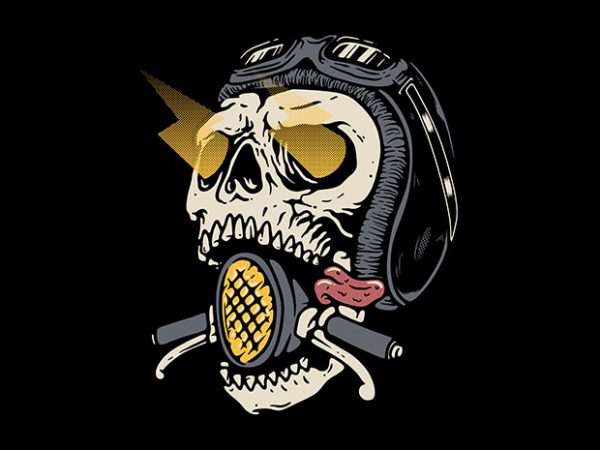 Skull biker t shirt design to buy