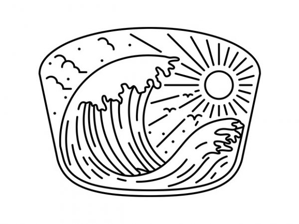 Good wave vector t-shirt design template Good wave vector t-shirt design template