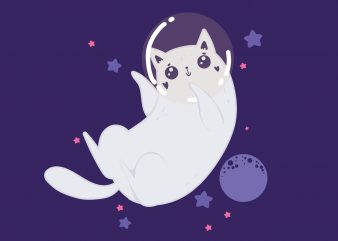 Catstronaut t shirt design for sale