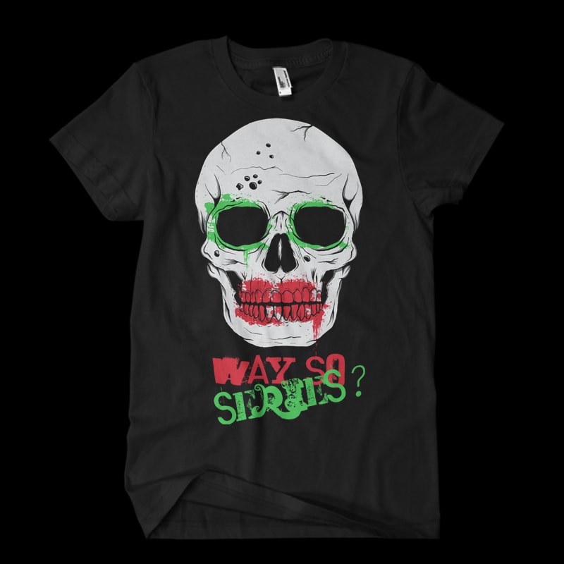 Joker skull Vector t-shirt design vector shirt designs