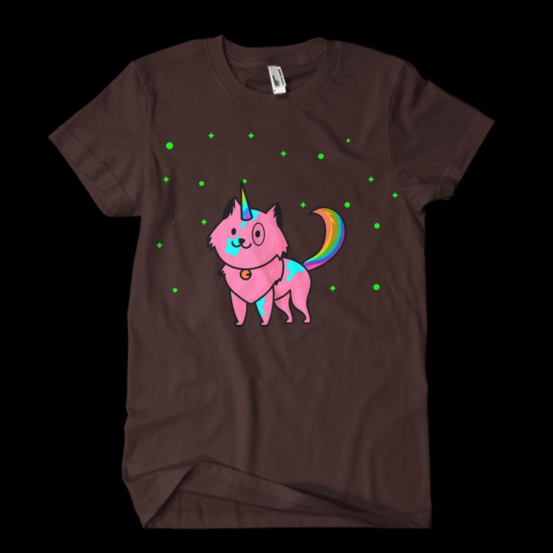 Cat Unicorn vector shirt designs