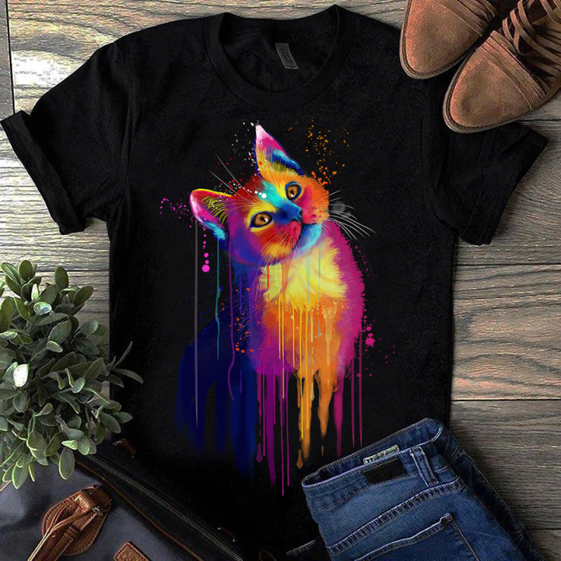 Hand Drawing Cat By Photoshop – 1 t-shirt design for commercial use ...