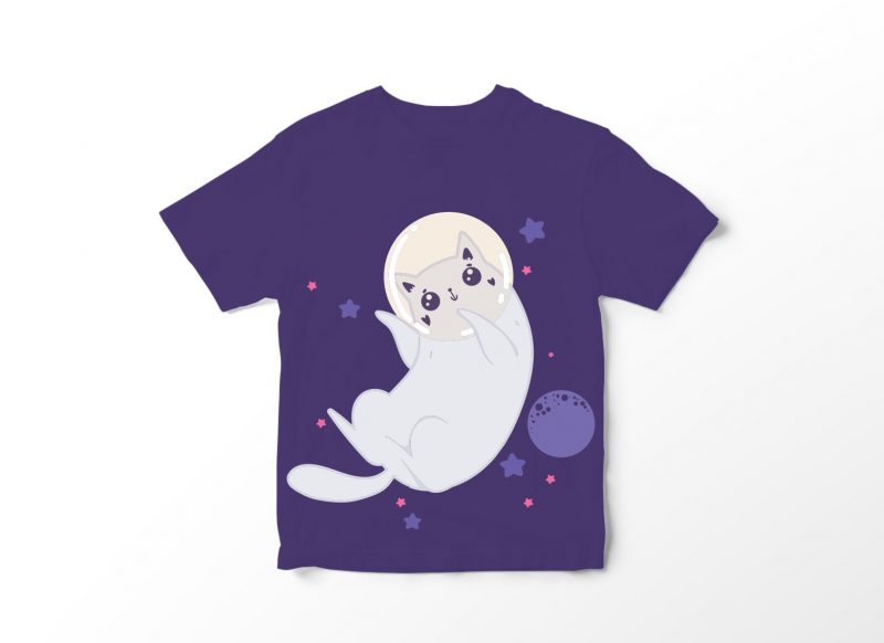 Catstronaut t shirt designs for sale
