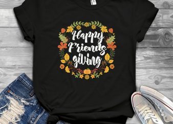 Happy friends giving t shirt design to buy