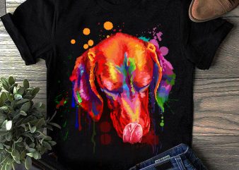 Vizsla – Hand Drawing Dog By Photoshop – 12 commercial use t-shirt design