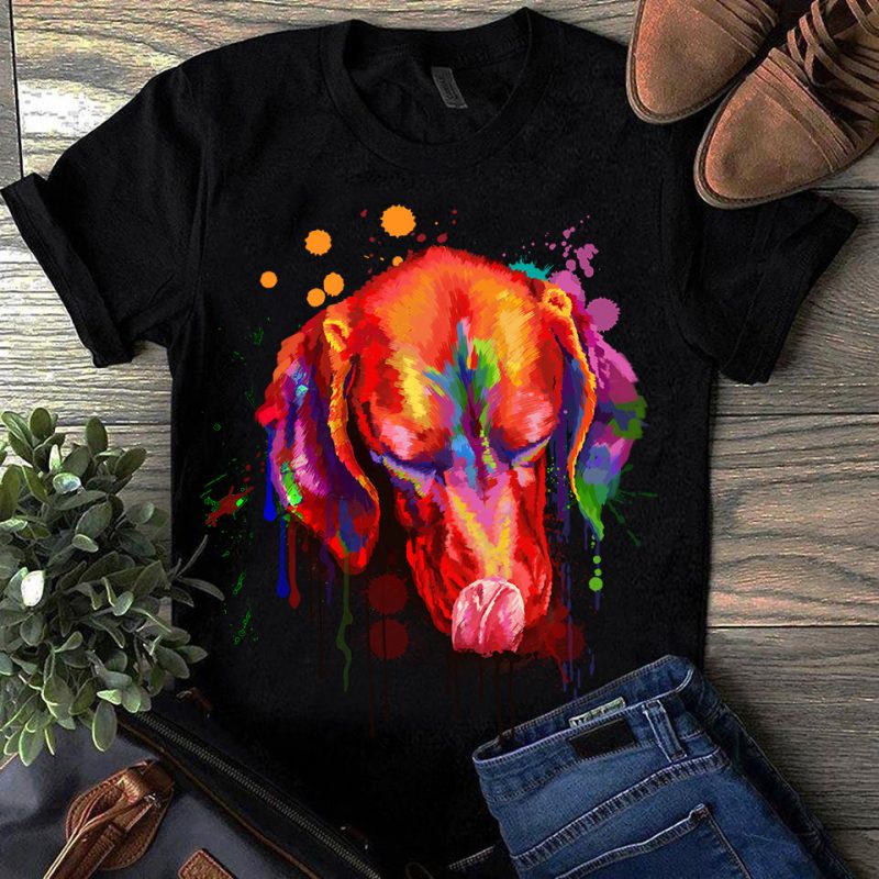 Vizsla – Hand Drawing Dog By Photoshop – 12 tshirt designs for merch by amazon