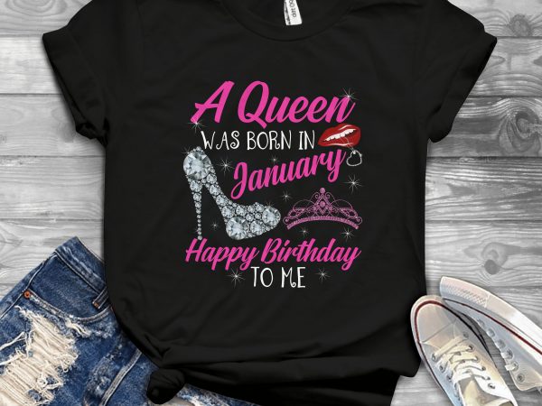 Birthday girl and queen – editable – scale easily – 12 graphic t-shirt design