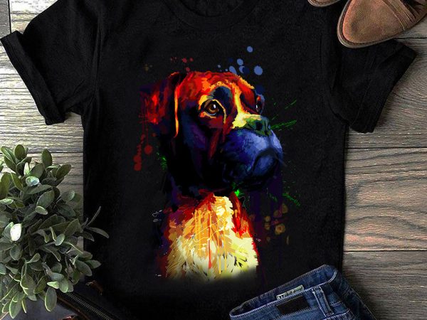 Boxer – hand drawing dog by photoshop – 15 buy t shirt design for commercial use