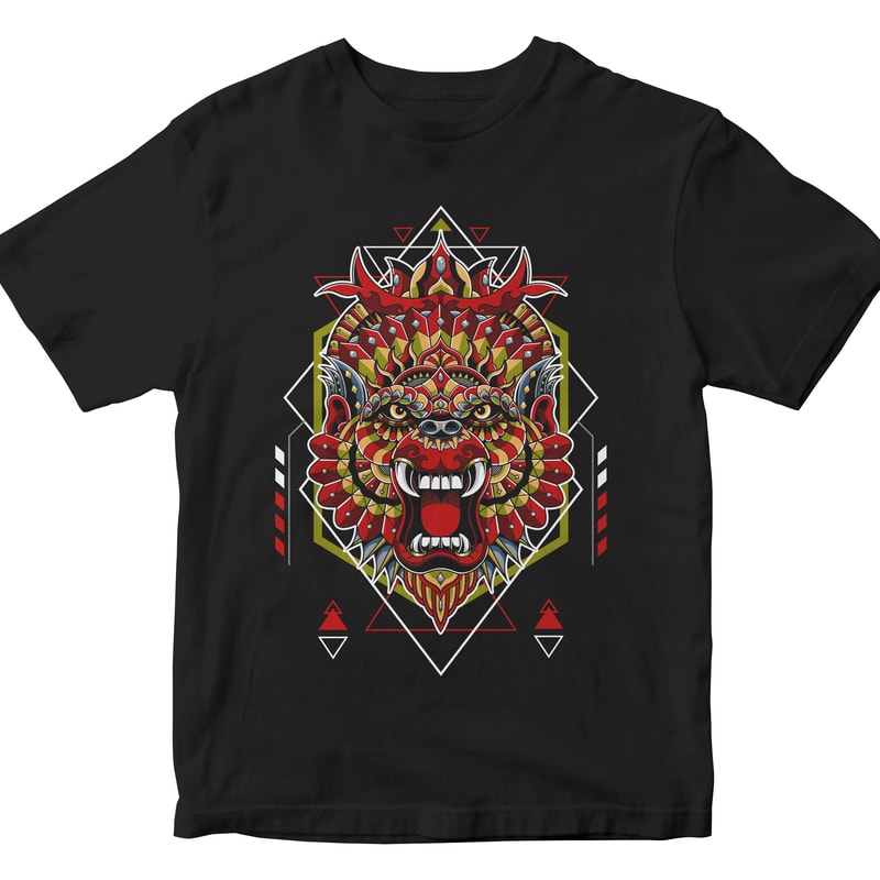 Old monkey geometric vector t shirt design