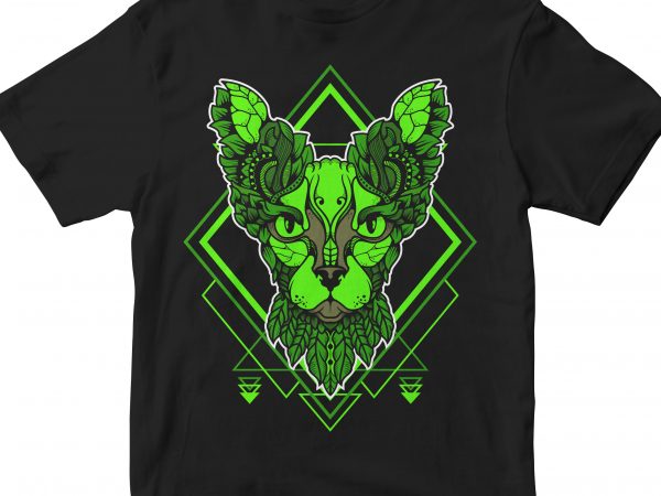 Dog head geometric t shirt design for purchase