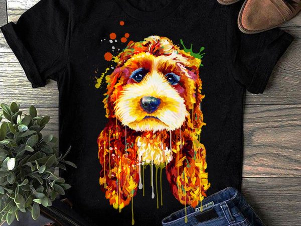 Poodle – hand drawing dog by photoshop – 16 graphic t-shirt design