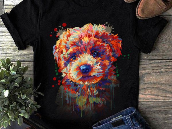 Poodle – hand drawing dog by photoshop – 17 buy t shirt design for commercial use